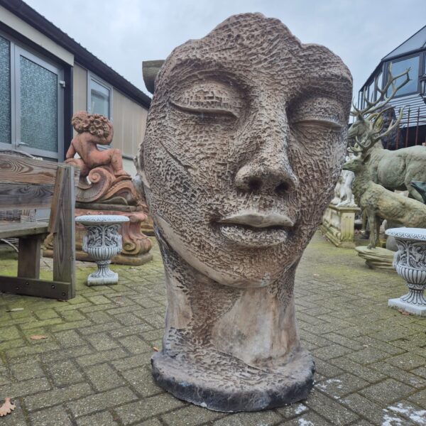 Sculptuur Beeld Decoratie Gezicht Beton 1,15 m