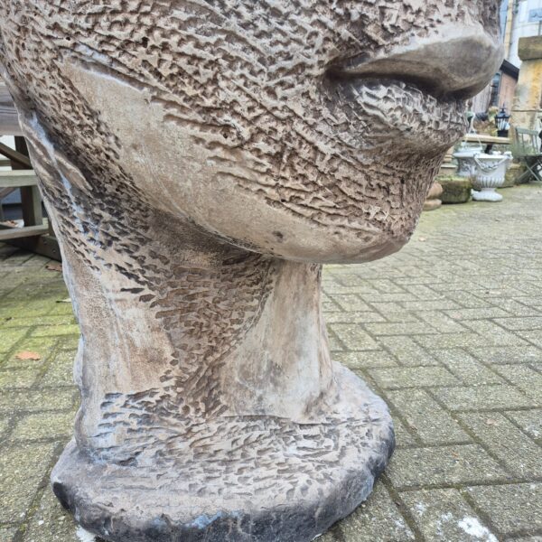 Sculptuur Beeld Decoratie Gezicht Beton 1,15 m - Afbeelding 7