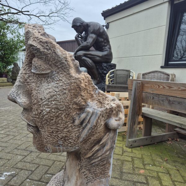 Sculptuur Beeld Decoratie Gezicht Beton 1,15 m - Afbeelding 8