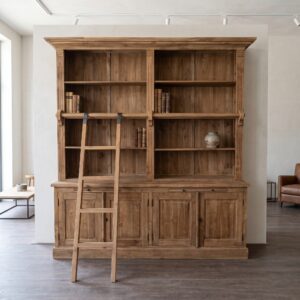 Bibliotheekkast Boekenkast Teak 2,20 m