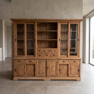 Vitrine Boekenkast Teak 2,50 m