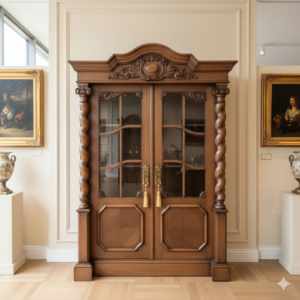 Vitrine Kast Neo-barok 1900 Eiken