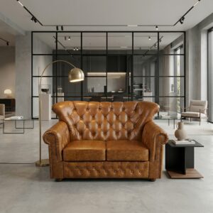 Chesterfield Bank Leder Cognac 1,53 m