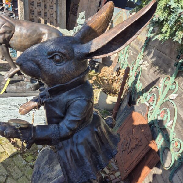 Beeld Tuinbeeld Konijn uit Alice in Wonderland Brons 1,55 m - Afbeelding 14