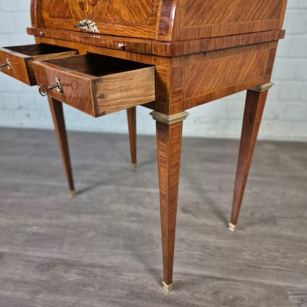 Dames-bureau Secretaire Biedermeier 1840 Noten - Afbeelding 17