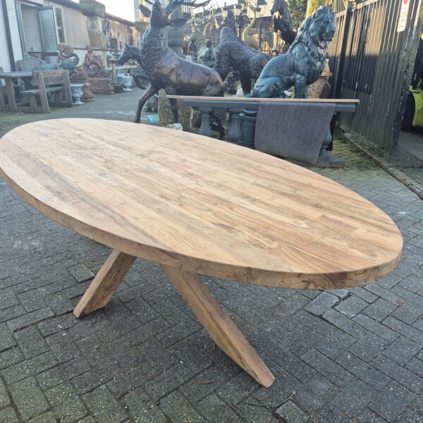 Tafel Eettafel Massief Hout 2,62 m x 1,21 m - Afbeelding 2