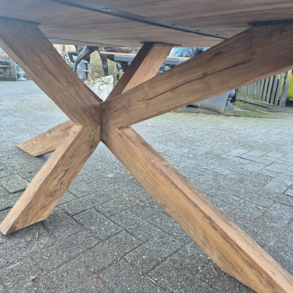 Tafel Eettafel Massief Hout 2,62 m x 1,21 m - Afbeelding 12