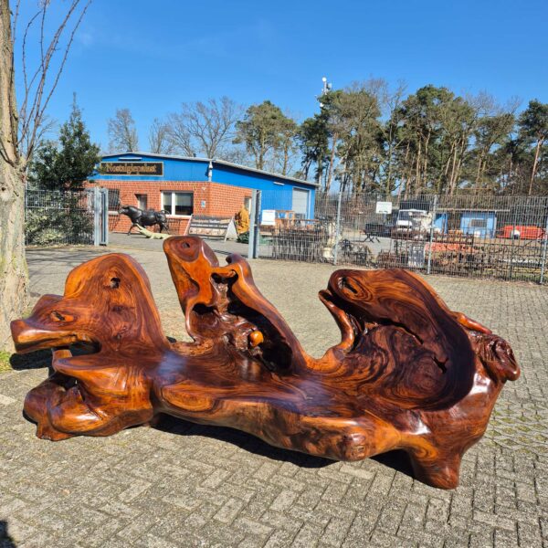 Tuinbank Bank Teakwortel Teak 3,70 m - Afbeelding 2