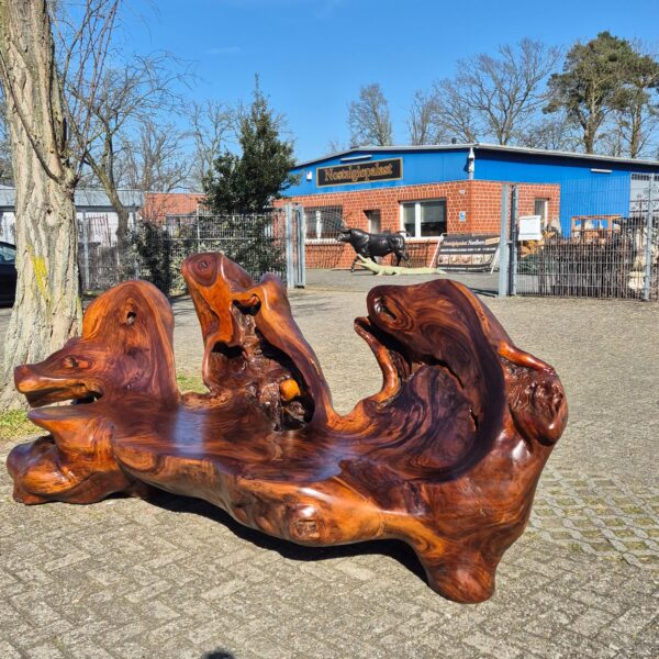 Tuinbank Bank Teakwortel Teak 3,70 m - Afbeelding 3