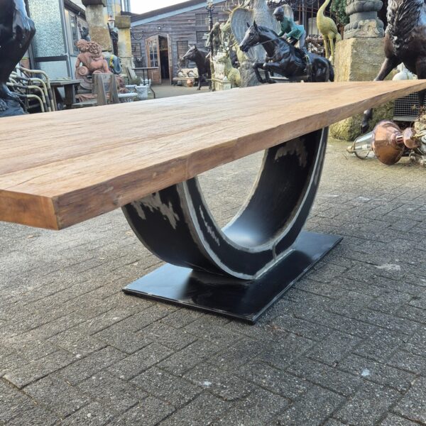 Designer Eettafel Teak 3,00 m x 1,01 m - Afbeelding 11