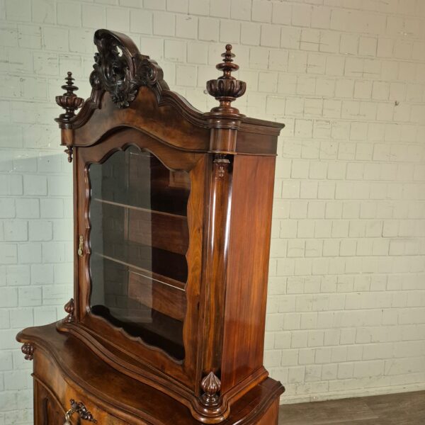 Vitrine Biedermeier 1850 Mahonie - Afbeelding 4