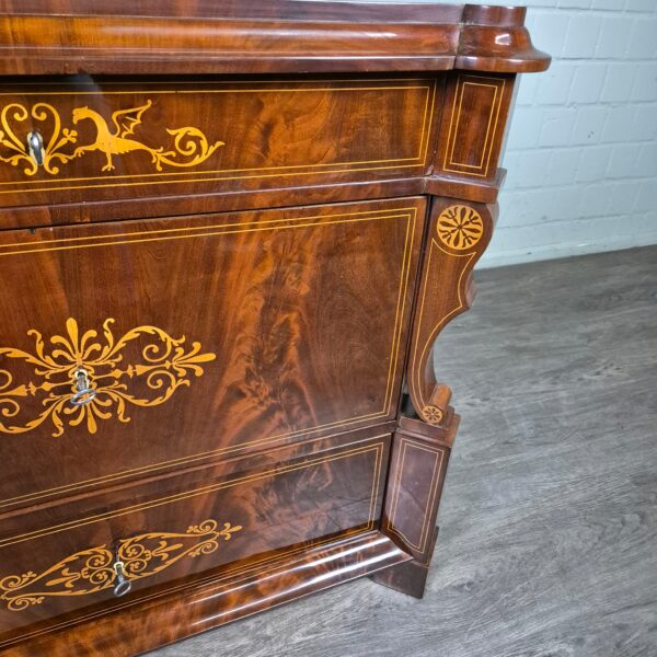 Commode Biedermeier 1830 Mahonie - Afbeelding 8