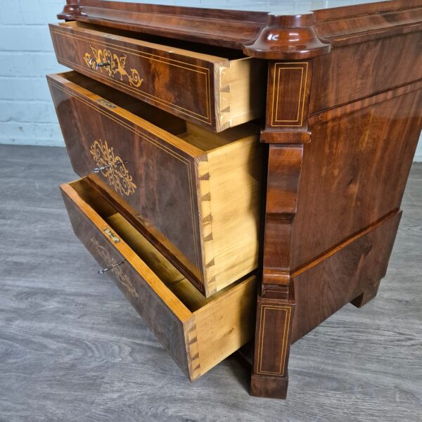 Commode Biedermeier 1830 Mahonie - Afbeelding 12