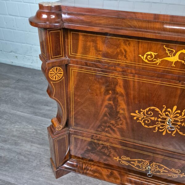 Commode Biedermeier 1830 Mahonie - Afbeelding 10