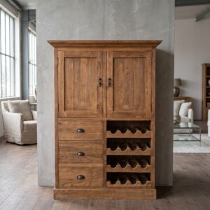 Wijnkast Teak 1,13 m