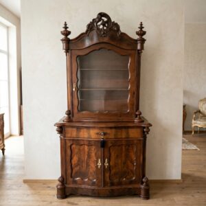 Vitrine Biedermeier 1850 Mahonie