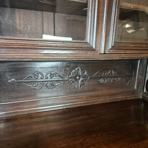 Vitrine Jachtkast Gründerzeit 1880 Eiken - Afbeelding 10