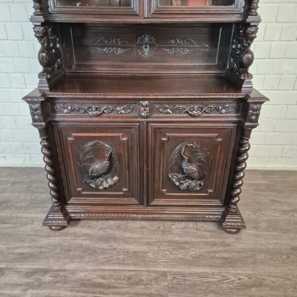 Vitrine Jachtkast Gründerzeit 1880 Eiken - Afbeelding 12