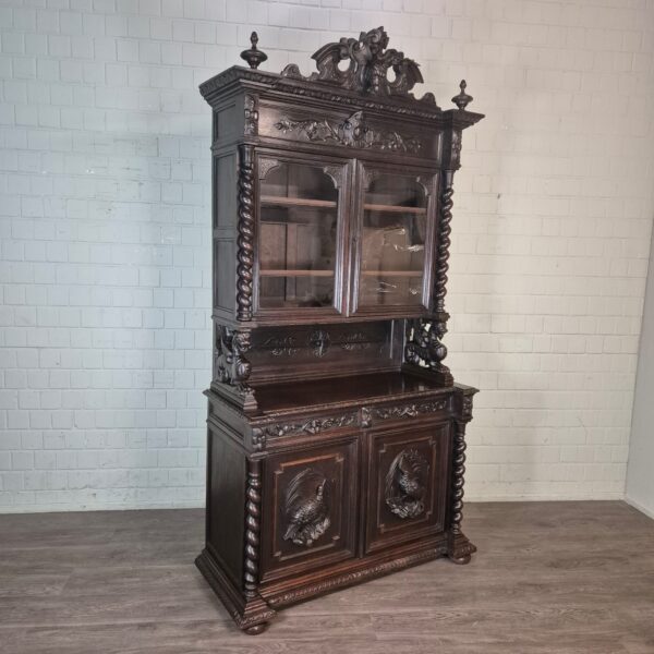 Vitrine Jachtkast Gründerzeit 1880 Eiken