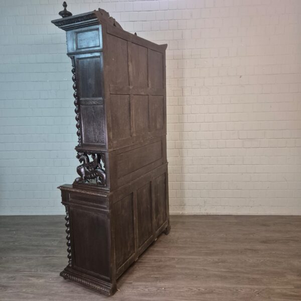 Vitrine Jachtkast Gründerzeit 1880 Eiken - Afbeelding 21