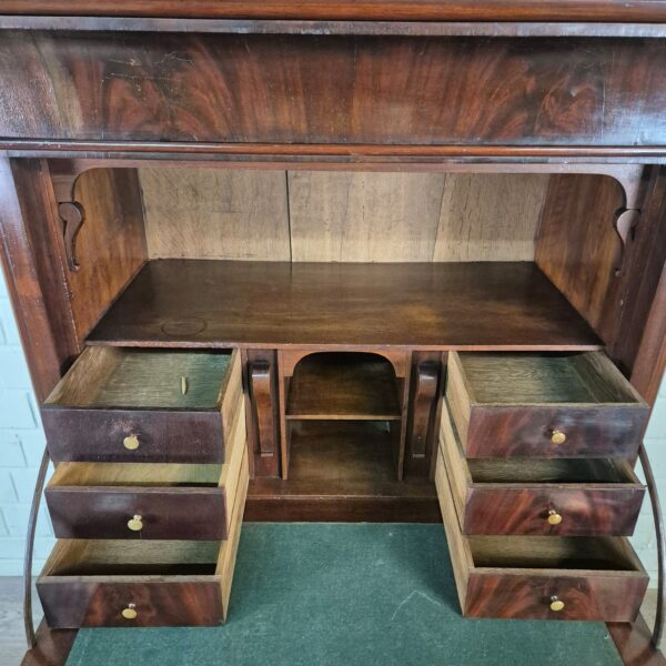 Secretaire Biedermeier 1840 Mahonie - Afbeelding 8