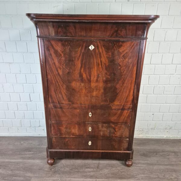 Secretaire Biedermeier 1840 Mahonie - Afbeelding 2