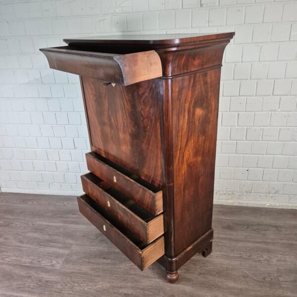 Secretaire Biedermeier 1840 Mahonie - Afbeelding 10