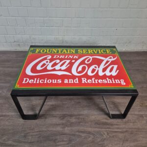 Salontafel Emaille Coca-Cola 1,40 m x 0,72 m
