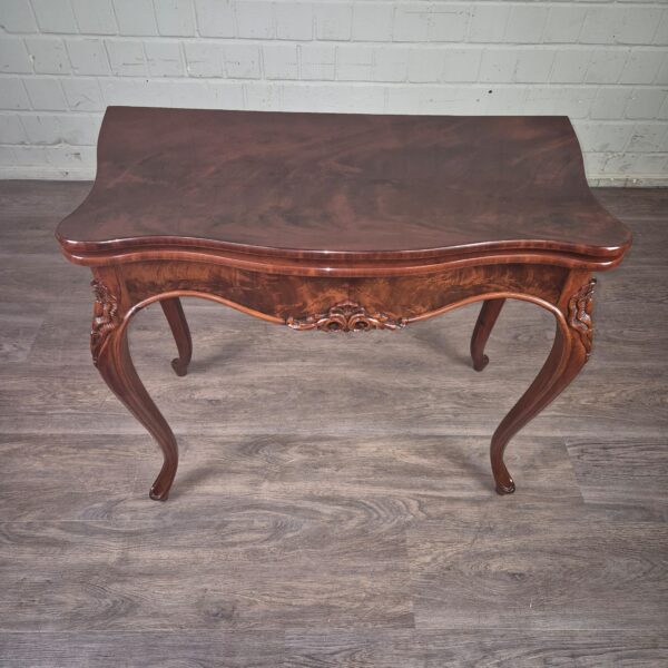 Klaptafel Speeltafel Biedermeier 1850 Mahonie - Afbeelding 3