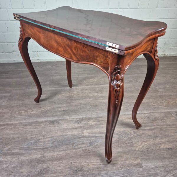 Klaptafel Speeltafel Biedermeier 1850 Mahonie - Afbeelding 16