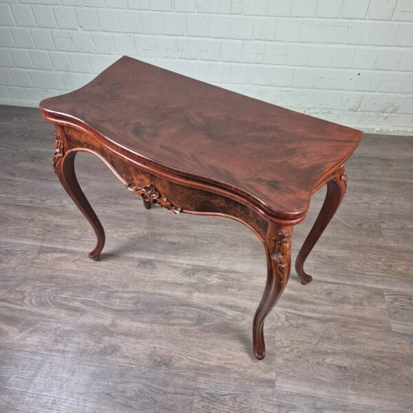 Klaptafel Speeltafel Biedermeier 1850 Mahonie - Afbeelding 4
