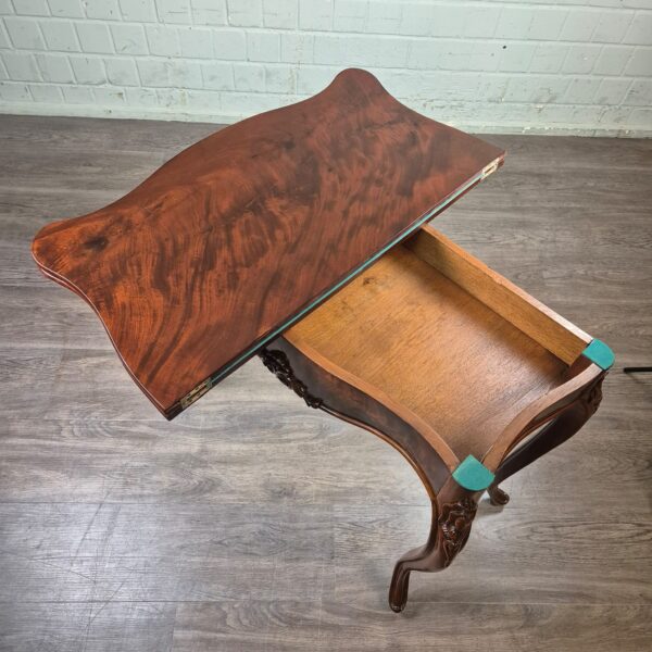 Klaptafel Speeltafel Biedermeier 1850 Mahonie - Afbeelding 14