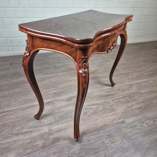 Klaptafel Speeltafel Biedermeier 1850 Mahonie