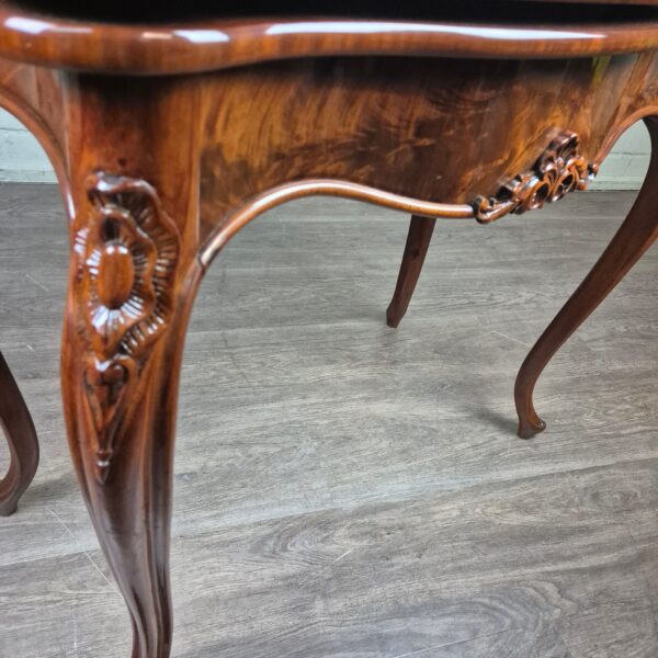 Klaptafel Speeltafel Biedermeier 1850 Mahonie - Afbeelding 7