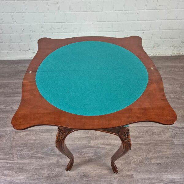Klaptafel Speeltafel Biedermeier 1850 Mahonie - Afbeelding 11