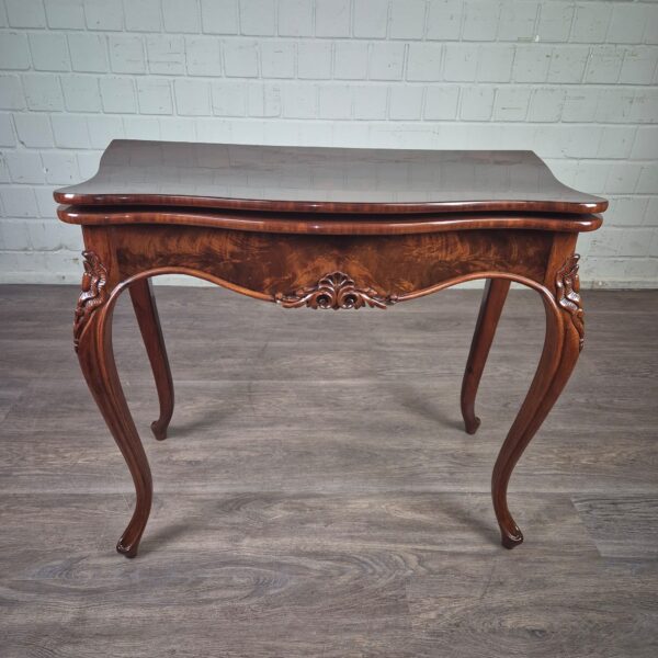 Klaptafel Speeltafel Biedermeier 1850 Mahonie - Afbeelding 2