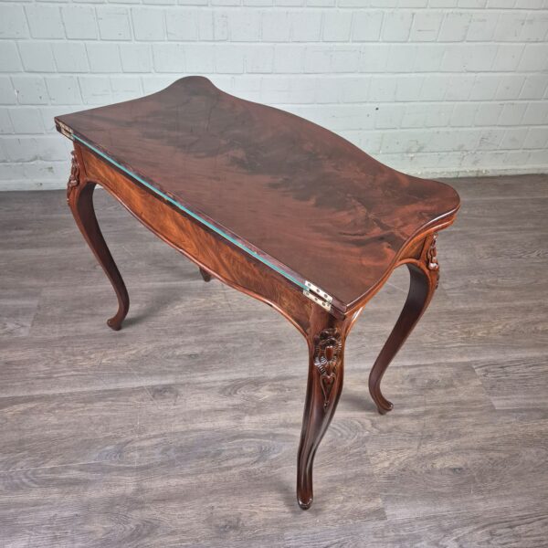 Klaptafel Speeltafel Biedermeier 1850 Mahonie - Afbeelding 15