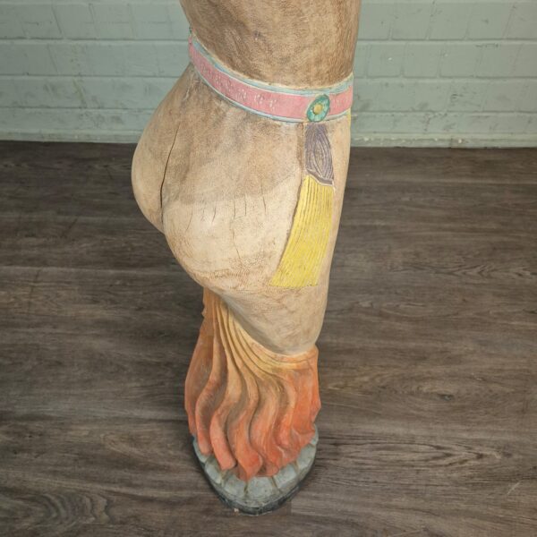 Beeld Decoratie Vrouw 1950 Massief Hout - Afbeelding 5