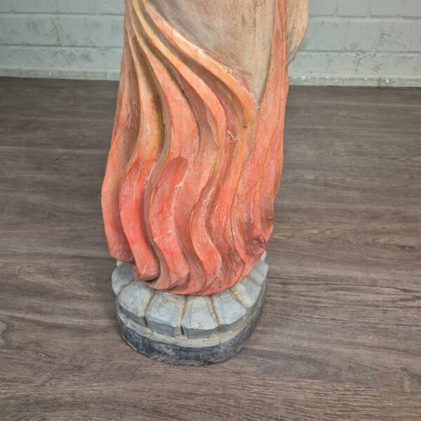 Beeld Decoratie Vrouw 1950 Massief Hout - Afbeelding 6