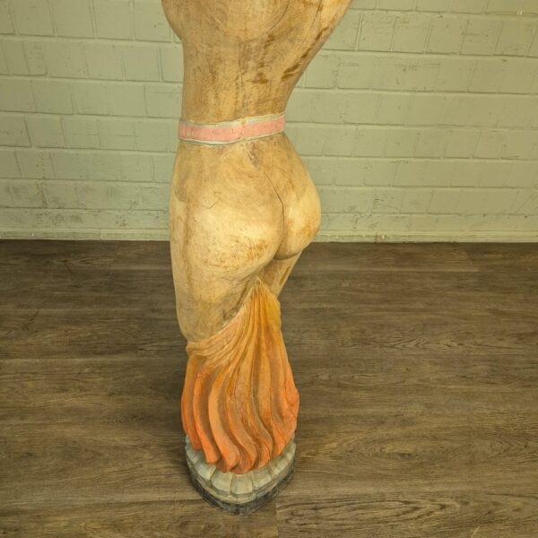 Beeld Decoratie Vrouw 1950 Massief Hout - Afbeelding 13
