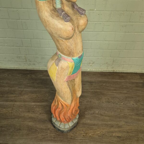 Beeld Decoratie Vrouw 1950 Massief Hout - Afbeelding 7