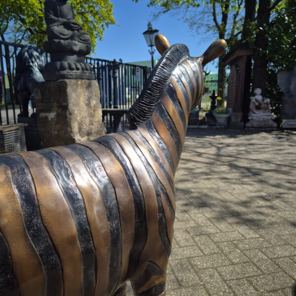 Beeld Decoratie Zebra 1,04 m Brons - Afbeelding 13