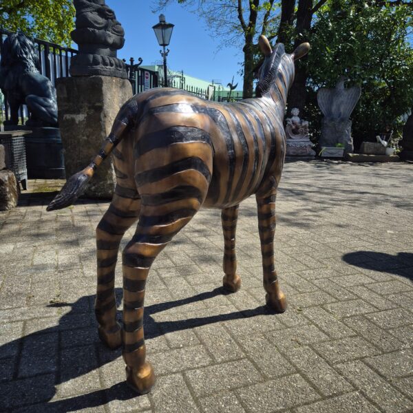 Beeld Decoratie Zebra 1,04 m Brons - Afbeelding 11