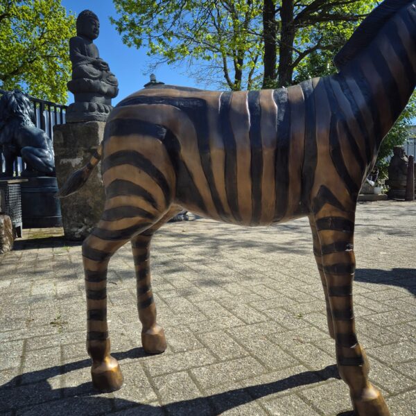 Beeld Decoratie Zebra 1,04 m Brons - Afbeelding 15
