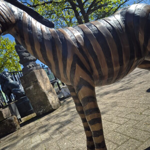 Beeld Decoratie Zebra 1,04 m Brons - Afbeelding 5