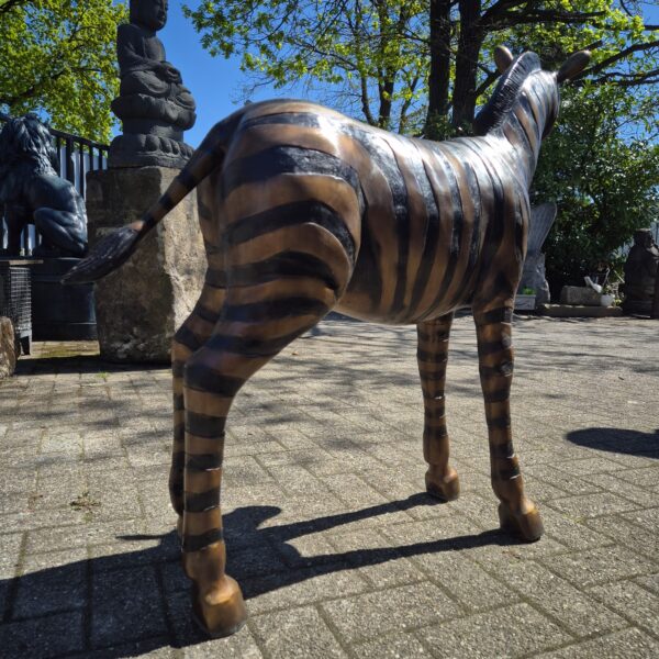 Beeld Decoratie Zebra 1,04 m Brons - Afbeelding 14