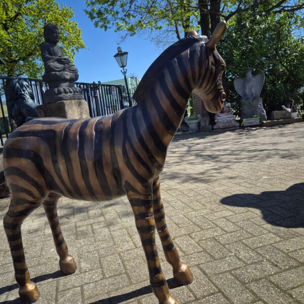 Beeld Decoratie Zebra 1,04 m Brons - Afbeelding 16