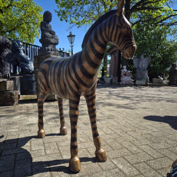 Beeld Decoratie Zebra 1,04 m Brons - Afbeelding 17