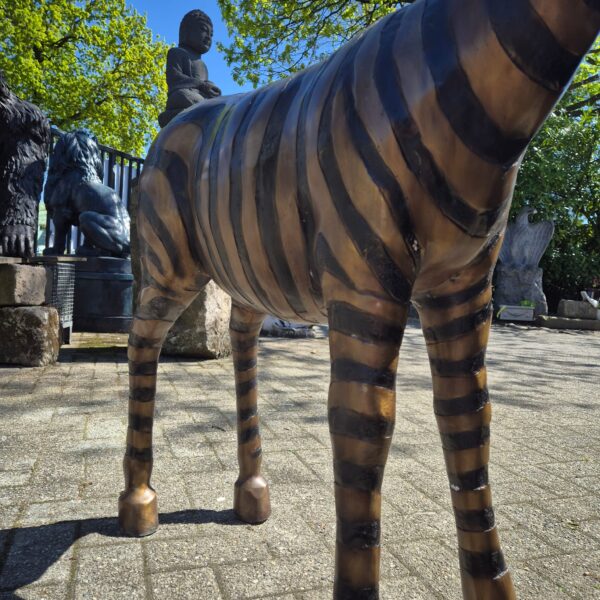 Beeld Decoratie Zebra 1,04 m Brons - Afbeelding 19