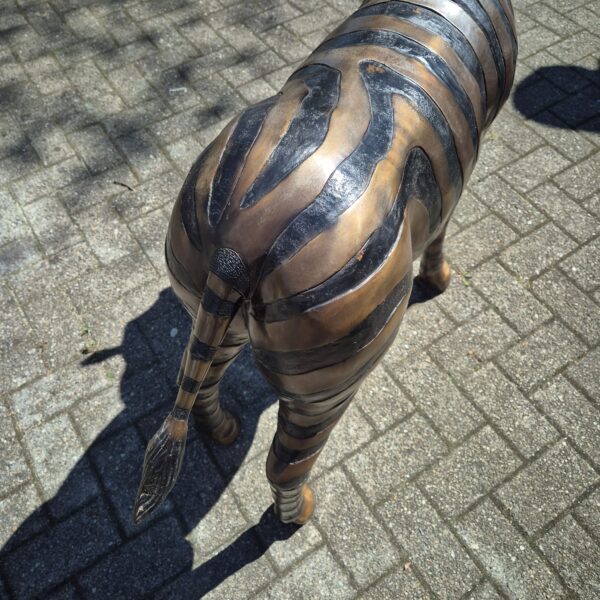 Beeld Decoratie Zebra 1,04 m Brons - Afbeelding 12